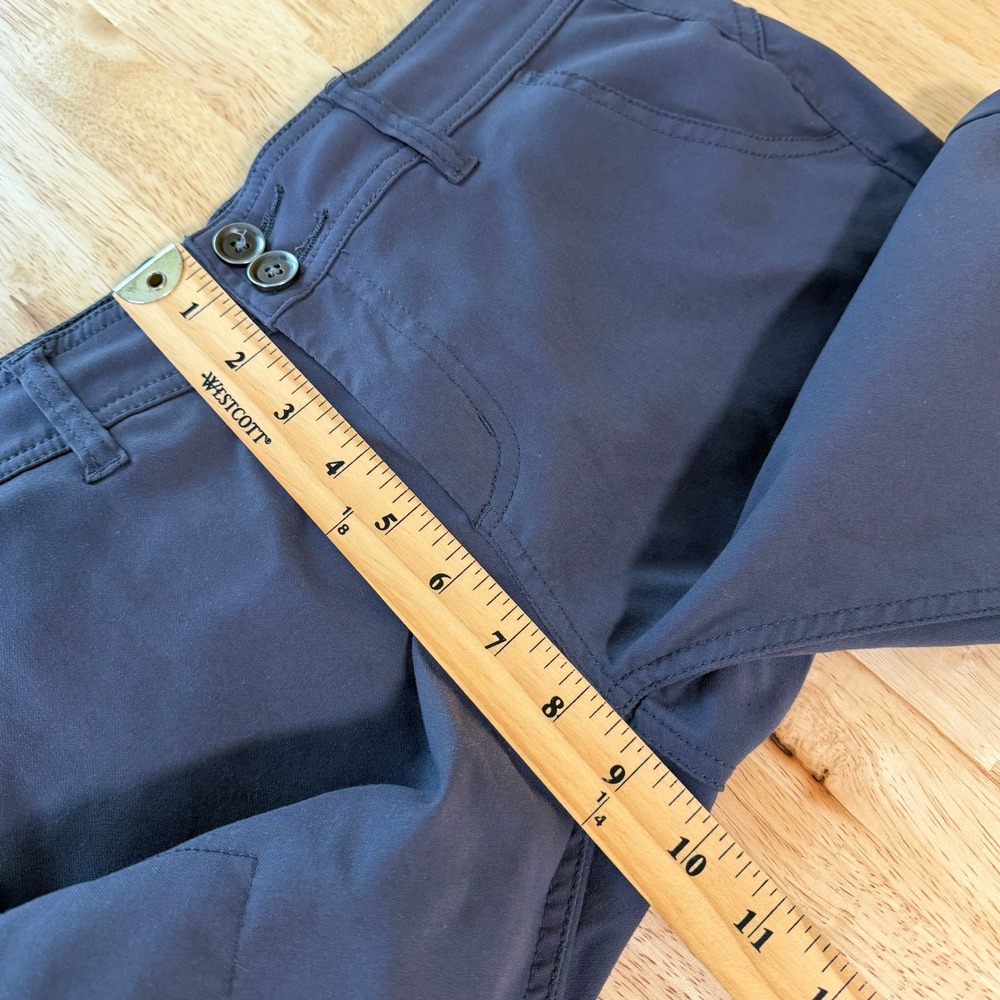 Prana Halle Hiking Pants Size 6 Grey Stretch Roll Up Straight Leg Nylon Blend - Picture 9 of 11